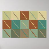 Clarinet Pop Art Poster (Voorkant)