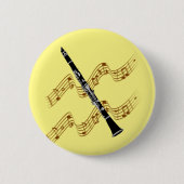 Clarinet, populair design, ronde button 5,7 cm (Voorkant)