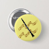 Clarinet, populair design, ronde button 5,7 cm (Voorkant /achterkant)