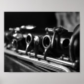 Clarinet Poster, Black and White Photography Poster (Voorkant)
