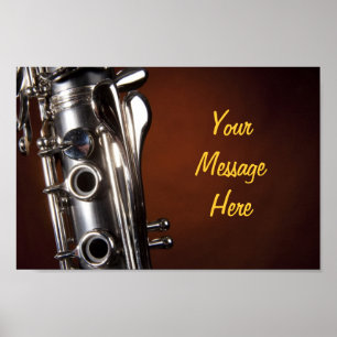 Clarinet Poster met persoonlijke boodschap