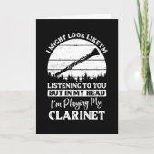 Clarinet Quote grappig Kaart (Voorkant)