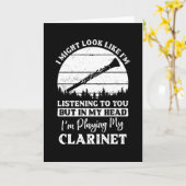 Clarinet Quote grappig Kaart (Gele Bloem)
