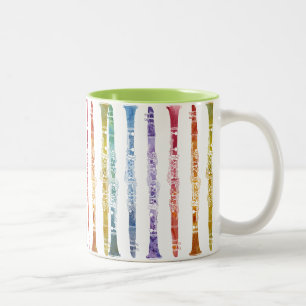 Clarinet Rainbow Wrap Tweekleurige Koffiemok