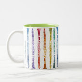 Clarinet Rainbow Wrap Tweekleurige Koffiemok (Links)