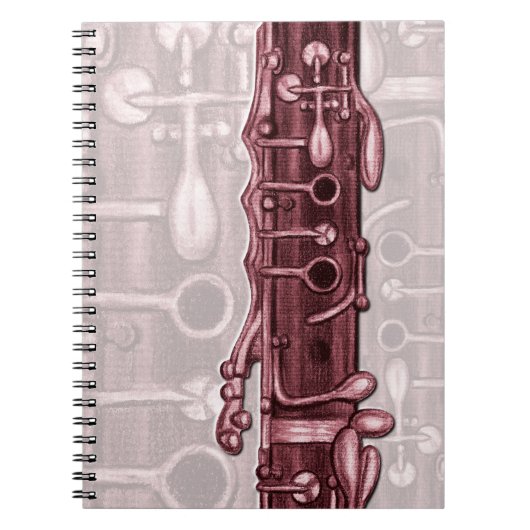 Clarinet Red Music Notitieboek (Voorkant)