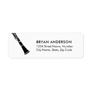 Clarinet Return Address Label