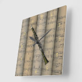 Clarinet ~ Rollend vel Music Background ~ Muziek Vierkante Klok (Hoek)