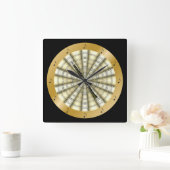 Clarinet ~ Rolling Sheet Music ~ Black of Any Colo Vierkante Klok (Huis)