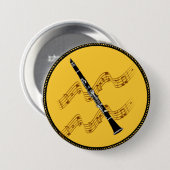 Clarinet Ronde Button 7,6 Cm (Voorkant /achterkant)