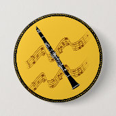 Clarinet Ronde Button 7,6 Cm (Voorkant)