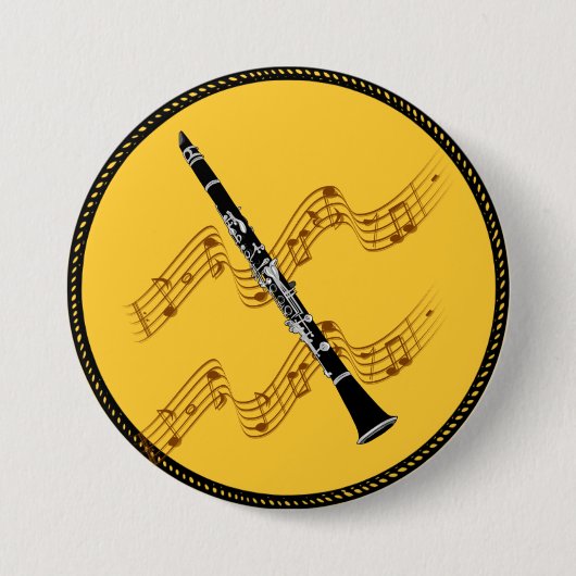 Clarinet Ronde Button 7,6 Cm (Voorkant)