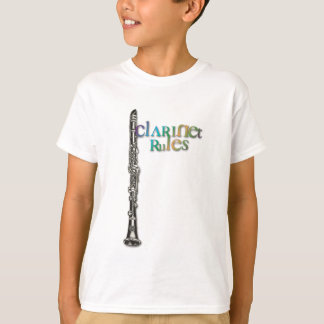 Clarinet Rules Dark Color Text T-shirt