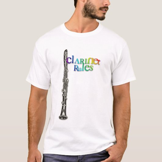 Clarinet Rules Rainbow T-shirt (Voorkant)