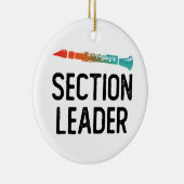 Clarinet Section Leader Marching Band Keramisch Ornament (Rechts)