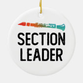 Clarinet Section Leader Marching Band Keramisch Ornament (Achterkant)