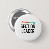 Clarinet Section Leader Marching Band Ronde Button 5,7 Cm (Voorkant /achterkant)