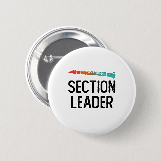 Clarinet Section Leader Marching Band Ronde Button 5,7 Cm (Voorkant /achterkant)