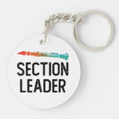 Clarinet Section Leader Marching Band Sleutelhanger (Achterkant)