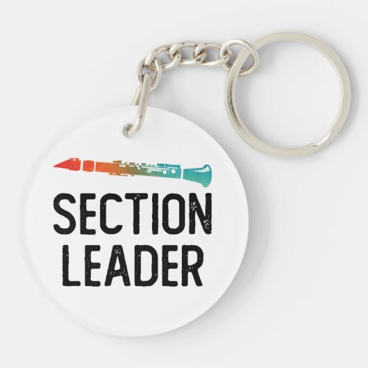 Clarinet Section Leader Marching Band Sleutelhanger (Achterkant)