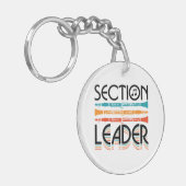 Clarinet Section Leader School Band Retro Sleutelhanger (Voorkant Links)