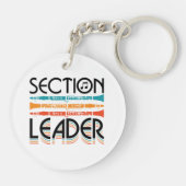 Clarinet Section Leader School Band Retro Sleutelhanger (Achterkant)
