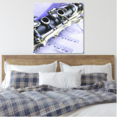 Clarinet Sheet Music Band Orchestra Canvas Afdruk (Insitu (Slaapkamer))