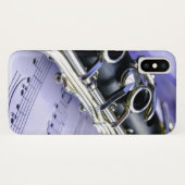 Clarinet Sheet Music Band Orchestra Case-Mate iPhone Case (Achterkant (horizontaal))