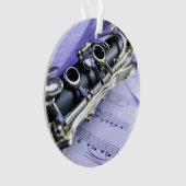 Clarinet Sheet Music Band Orchestra Ornament (voorkant)