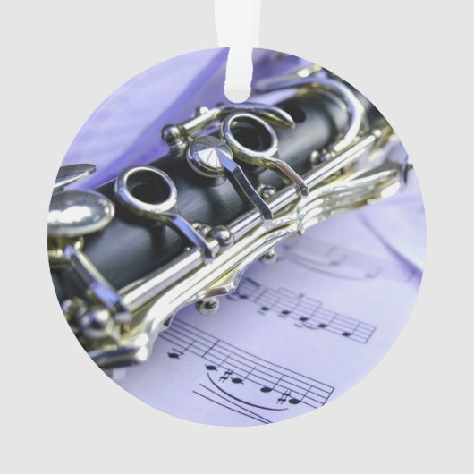 Clarinet Sheet Music Band Orchestra Ornament (achterkant)