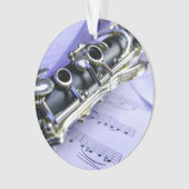 Clarinet Sheet Music Band Orchestra Ornament (voorkant)