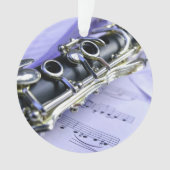 Clarinet Sheet Music Band Orchestra Ornament (voorkant)