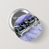 Clarinet Sheet Music Band Orchestra Ronde Button 5,7 Cm (Voorkant /achterkant)