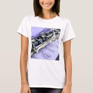 Clarinet Sheet Music Band Orchestra T-shirt