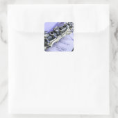 Clarinet Sheet Music Band Orchestra Vierkante Sticker (Tas)