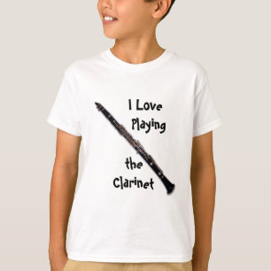 Clarinet Shirt - Ik hou ervan Clarinet te spelen