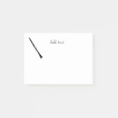 Clarinet-sjabloon, aanpasbaar post-it® notes (Voorkant)