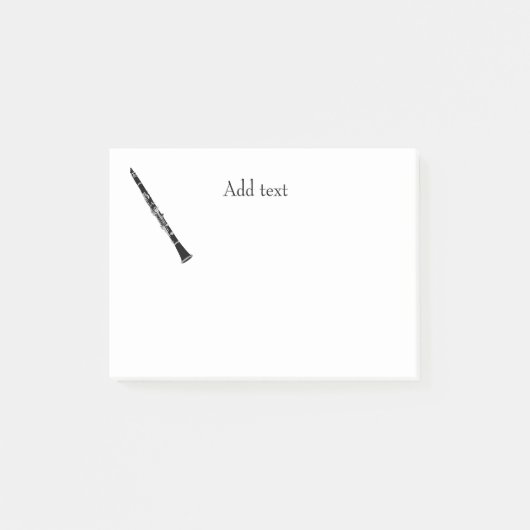 Clarinet-sjabloon, aanpasbaar post-it® notes (Voorkant)