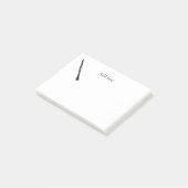 Clarinet-sjabloon, aanpasbaar post-it® notes (Schuin)