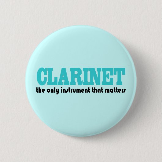 Clarinet Slogan Music Gift Ronde Button 5,7 Cm (Voorkant)
