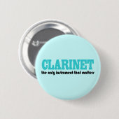 Clarinet Slogan Music Gift Ronde Button 5,7 Cm (Voorkant /achterkant)
