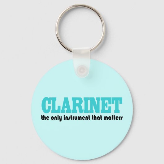 Clarinet Slogan Music Gift Sleutelhanger (Voorkant)