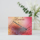 Clarinet:  Snel en furieus Bumpersticker Briefkaart (Staand voorkant)