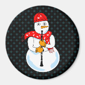 Clarinet Snowman Magneet (Voorkant)