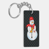 Clarinet Snowman Sleutelhanger (Voorkant Links)