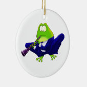Clarinet Solo Frog Keramisch Ornament (Rechts)