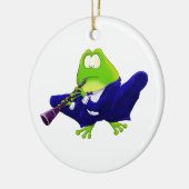 Clarinet Solo Frog Keramisch Ornament (Links)