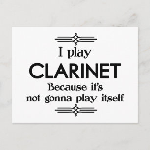 Clarinet - Speel zelf Funny Deco Music Briefkaart