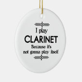 Clarinet - Speel zelf Funny Deco Music Keramisch Ornament (Rechts)