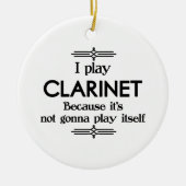 Clarinet - Speel zelf Funny Deco Music Keramisch Ornament (Voorkant)